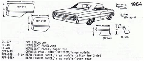 1964 ford galaxie sheet metal|Ford car sheet metal.